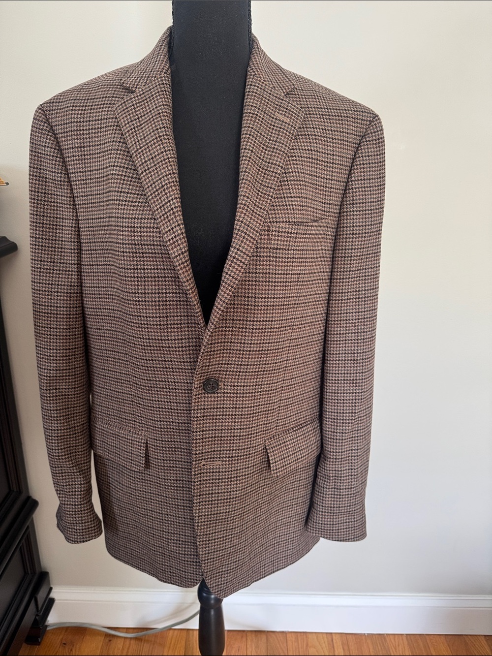Lauren Ralph Lauren Brown Houndstooth Sport Coat